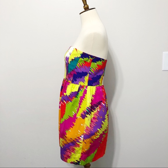 Shoshanna Colorful Strapless Tulip Dress - Picture 6 of 8